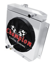 Ar Champion 2 Row Radiator16 Fanshroud - 1954 - 1956 Ford Victoria V8 Engine
