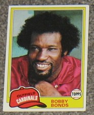 1981 Topps - ST. LOUIS CARDINALS BOBBY BONDS - EX-MINT - FREE SHIPPING