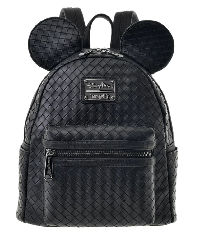 Disney Parks Loungefly Backpack Mickey Mouse Woven - Black New