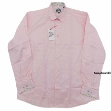 Bogosse Men  s Shirt XL BG Gary 86 Pink Long Sleeve Button Up 100 Cotton Casual