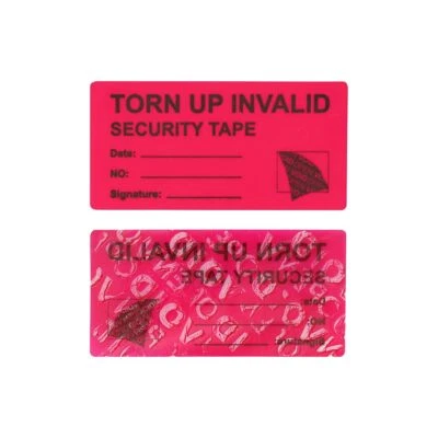 SOLITARY WALKER Lot de 100 Stickers de sécurité inviolables 1"x2" Marked on tape 100pcs Red R...
