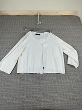 Cable And Gauge Women's White Cardigan Size Unknown