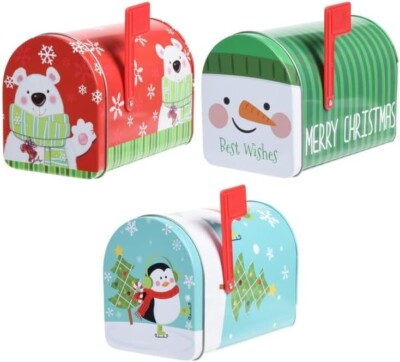 Weihnachten Vorratsdose Plätzchen Süß Kuchen Keks Xmas Neuheit Briefkasten Geschenkbox