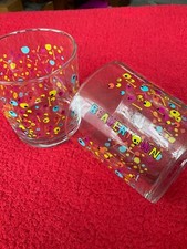 2 x BEAVERTOWN Multicoloured Half Pint Glasses - NEW UNUSED  