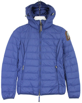 Parajumpers Super Lightweight Jacke Damen Klein Blau Kapuze Logo Reißverschluss