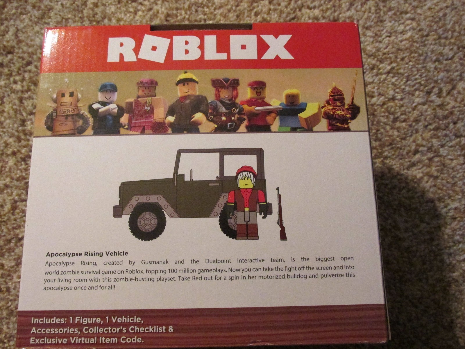 Roblox 2017 Apocalypse Rising Vehicle 4x4 Figure Pack Unused Game Code New - 
