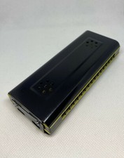 SIMPLY BLACK DOUBLE SIDED 16 HOLE TREMOLO HARMONICA KEY C-G