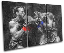 UFC MMA Mcgregor Cerrone Grunge Sports TREBLE CANVAS WALL ART Picture Print