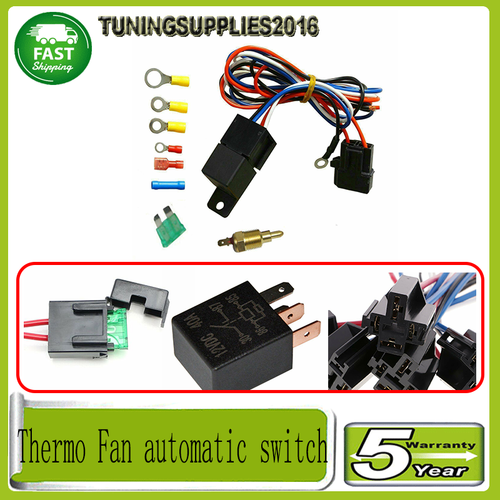 Radiator Thermo Fan Fuse 12V Temp switch Sensor Control Changeover