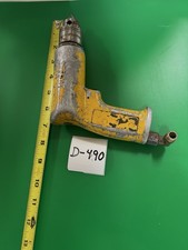 Pneumatic Air Drill Pistol Grip Keyed Chuck Yellow Metal Housing D-490