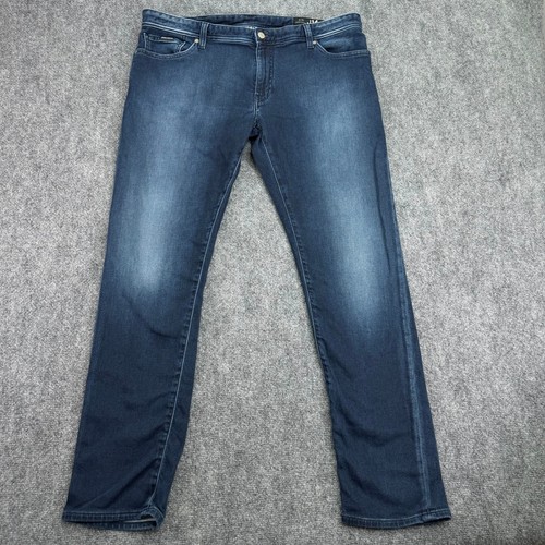 Armani Exchange Jeans Mens 38 (Fits 39x31) Dark Blue J14 Skinny Stretch