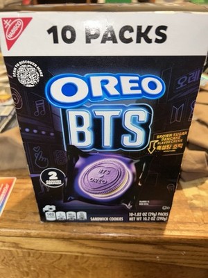 BTS x Oreo Oishii Brown Sugar Hotteok Pancake Flavor Cream Cookies 10-Pack Box