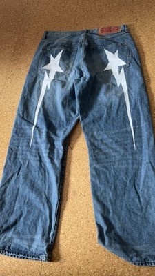 Bapesta Jeans Blau mit Sternen auf Rückseite