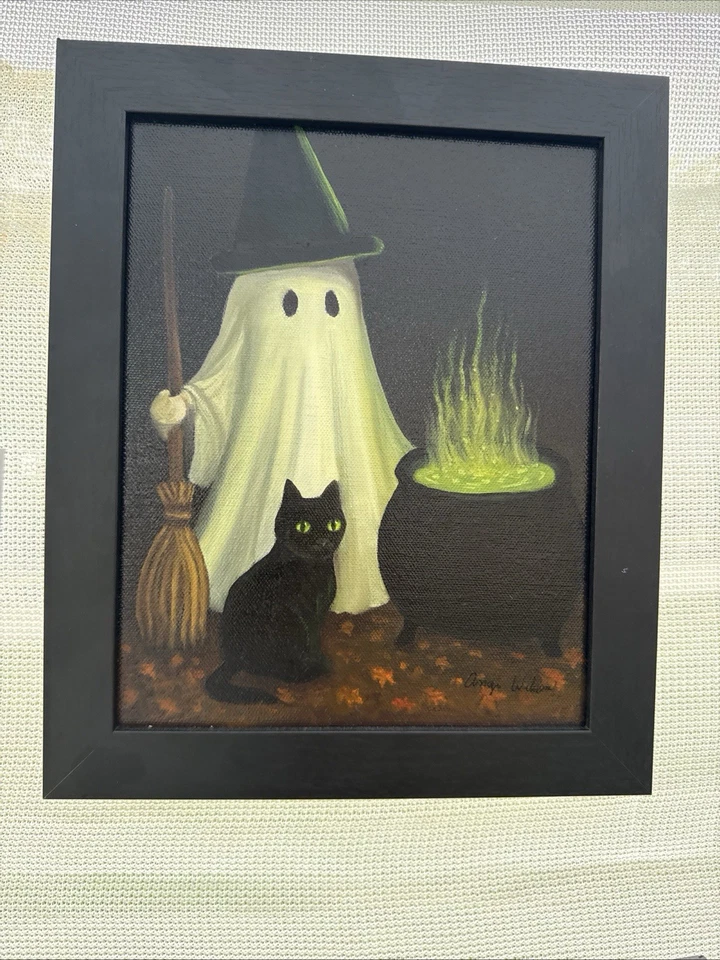 “Ghostly Brew” Original Ghost Oil Painting 8”x10” On Canvas - Image 2 of 2
