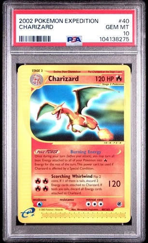 2002 Pokemon Expedition Charizard 040/165 Base Set Regular
