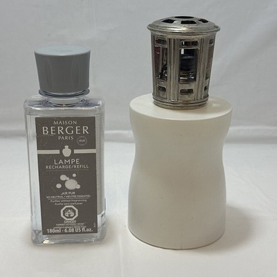 Lampe Berger fragrance & lamp milk white catalytic burner Diffuser Silver Top