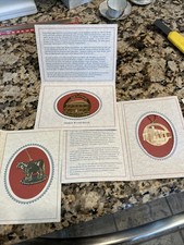 Lot of Colonial Williamsburg 24K Gold Finish Christmas Ornaments