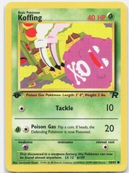 Koffing 58/82 Team Rocket 1st Edition