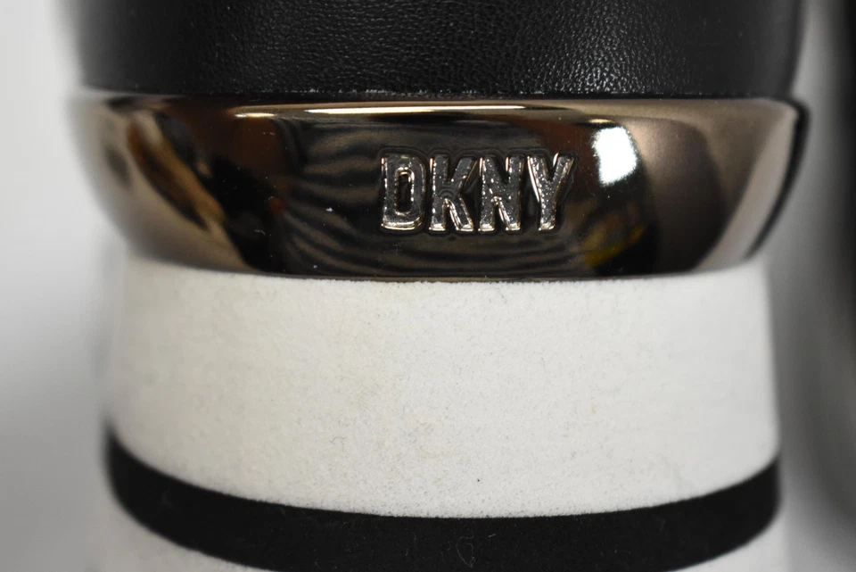 DKNY Zapatos Mujer Talla 9 Negro Plataforma Con Cordones Tenis Tacón Metálico EU 40 Foto 4 de 4