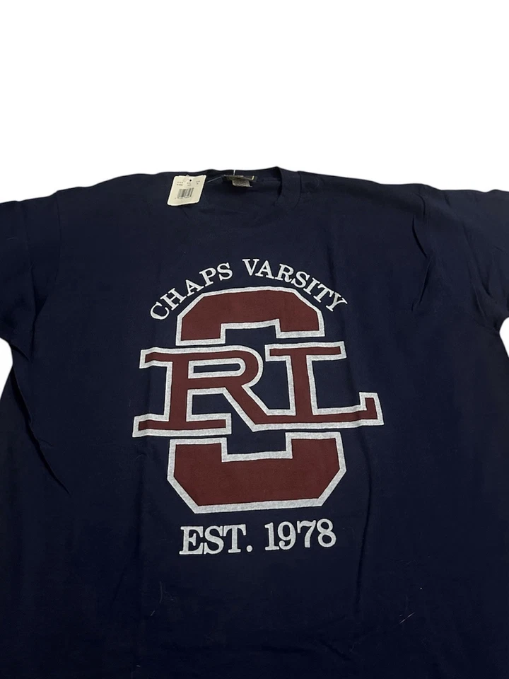 Camiseta Universitaria Vintage Chaps Ralph Lauren Para Hombre XL 90s Clásica Foto 2 de 4