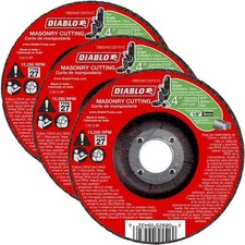 Diablo Genuine 3 Pack of 4 in. Masonry Cut Off Disc - Type 27 DBD040125701C-3PK