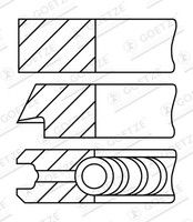 1X Goetze Engine 08-148300-00 Kolbenringsatz FüR Vw Audi Skoda Seat