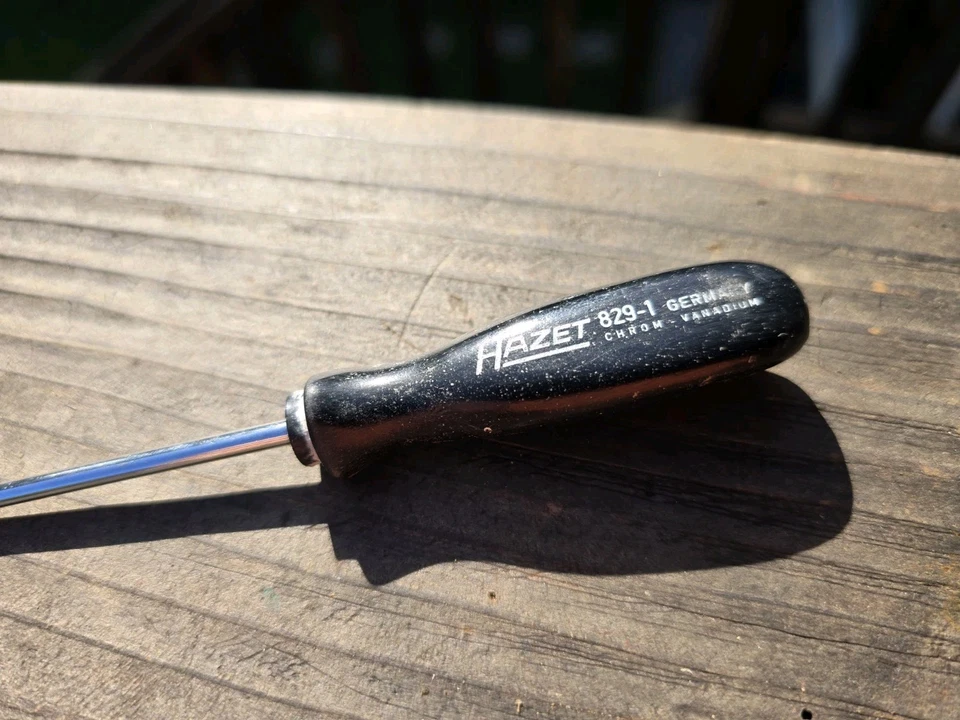 Destornillador de punta plana Hazet 829-1 vintage Alemania eje de 3,5" Foto 2 de 3