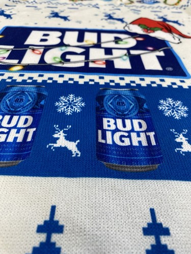 Bud Light Men's Ugly Christmas Sweater Size Large - Picture 3 of 6