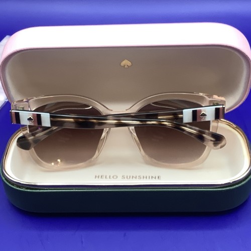 Kate Spade Kiya/S Sunglasses 0733HA Peach Square 53mm Hello Sunshine W Case - Picture 6 of 11
