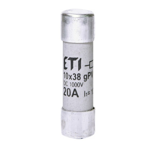 10X38 GPV 20A CYLINDRICAL FUSE LINK PV 1000V DC GREEN PROTECT
