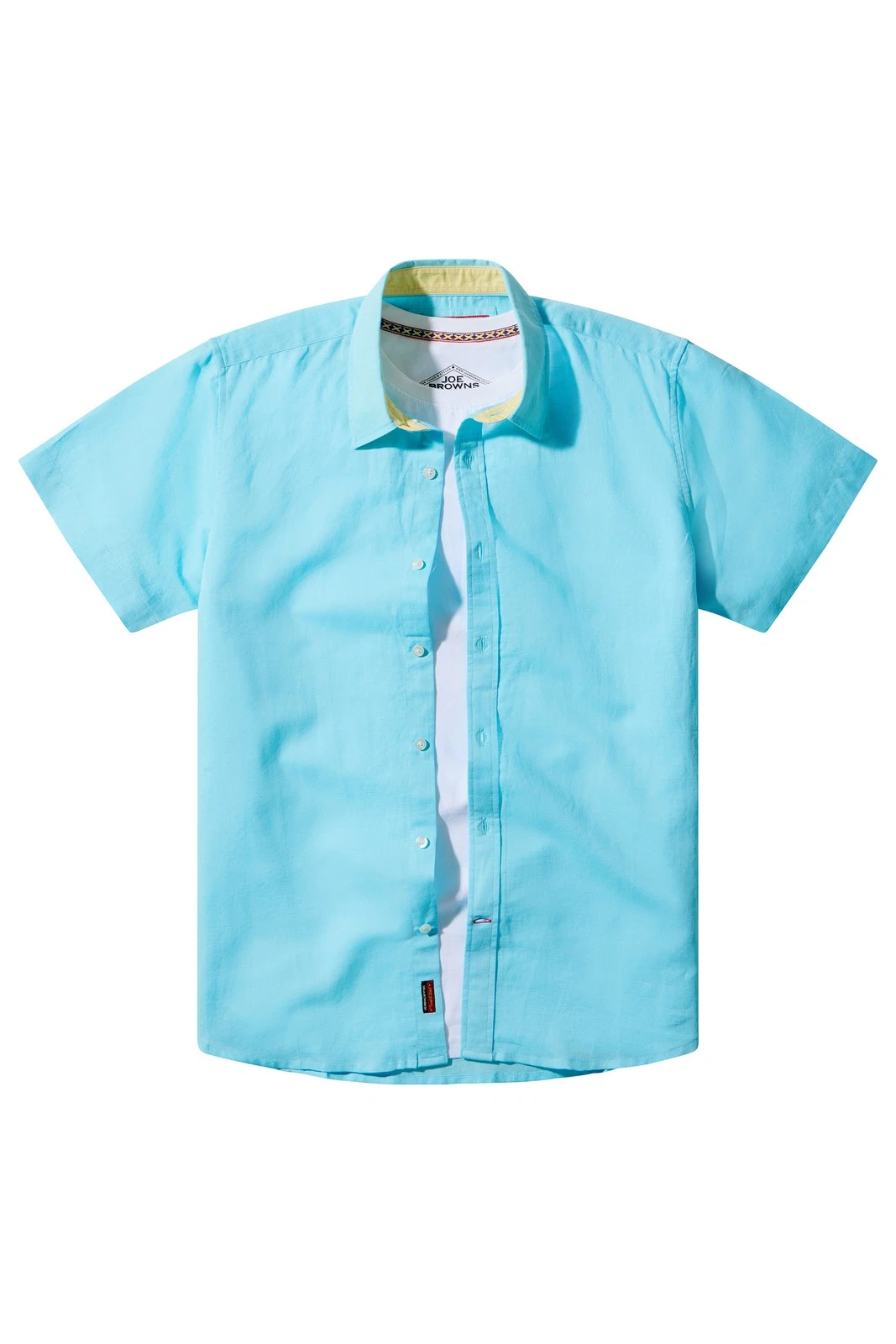 Joe Browns Men's Linen Blend Short Sleeve Shirt with Contrast Trim – Aqua
Opens in a new window or t