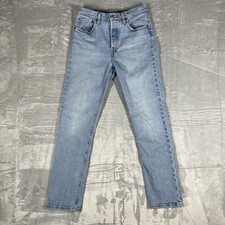 Levi's 501 Jeans Women's 28x30 High Rise Button Fly Straight Leg Stretch Light