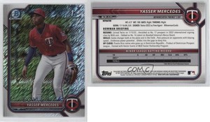 2022 Bowman Chrome Prospects Shimmer Refractor Yasser Mercedes #BCP-171