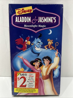 #ad Aladdin and Jasmines Moonlight Magic VHS 1998 Sealed Free Shipping $38.50