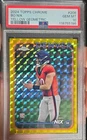 2024 Topps Chrome Bo Nix #206 Yellow Geometric Refractor /75 PSA 10 Rookie