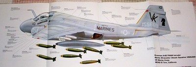 A-6 Grumman Intruder A6 A 6 Picture Poster Aircraft Vtg Out of Print Display    