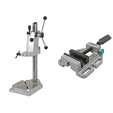 Wolfcraft 5027000 1 Colonna supporto & 3423000 Morsa per macchina, Argento, 85 m