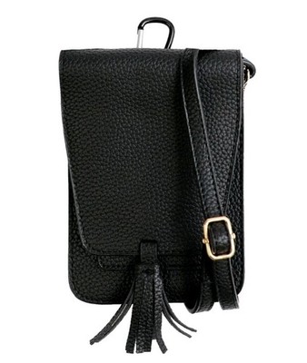 Proya Faux Leather Cellphone   ID Crossbody Bag w/ Tassel   7'' Suede Lining  