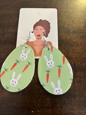 Easter Themed Earrings Hand Made Bunnies