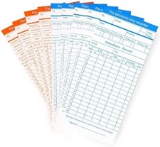 Monthly Employee Time Cards Dual Sided Attendance Sheets