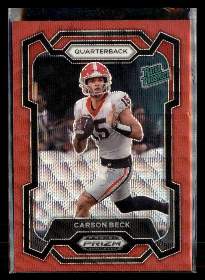 2024 Panini Prizm Draft Picks #130 Carson Beck Ruby Wave