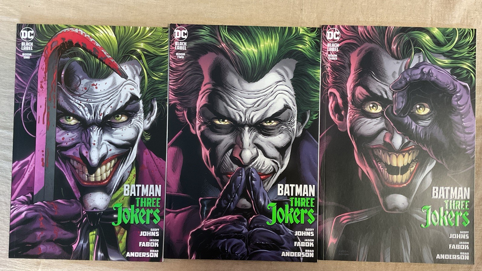 Batman Three Jokers # 1-3 2020 Geoff Johns Jason Fabok Brad Anderson DC Comics