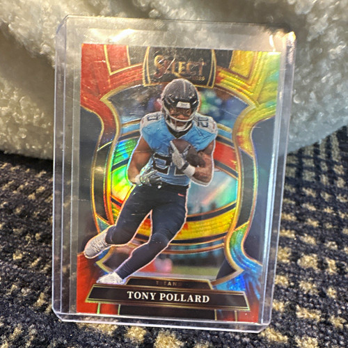 Panini Select 2025 Tony Pollard Tie Die 1/25 #25 Titans Prizm SP
