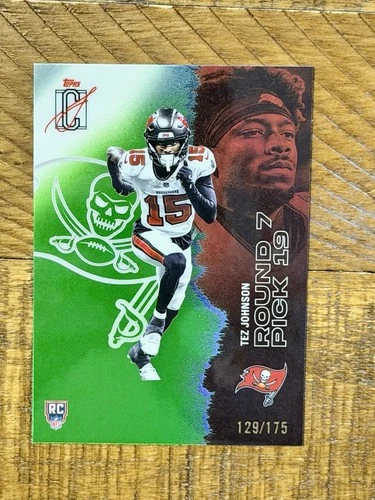 2025 Topps Signature Class Football Lime Green Refractor Tez Johnson #124