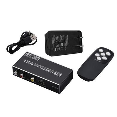 1 PC 2x1 HDMI Audio Extractor Switch Adapter 4K HDMI ARC Audio Switcher Selector