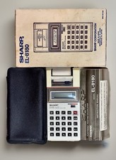 Sharp Elsi Mate EL-8180 Printing Calculator Vintage With Box Case Manual