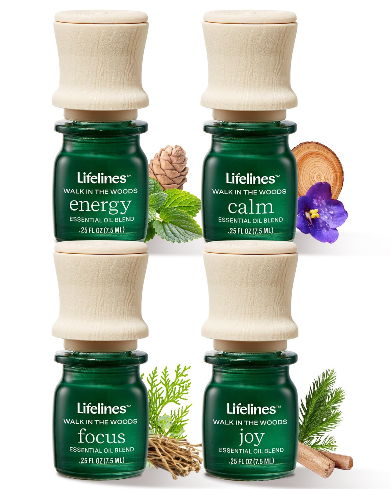 Essential Oil Blends, 4-Pack - Blended Essential Oils with Precision Pump for...