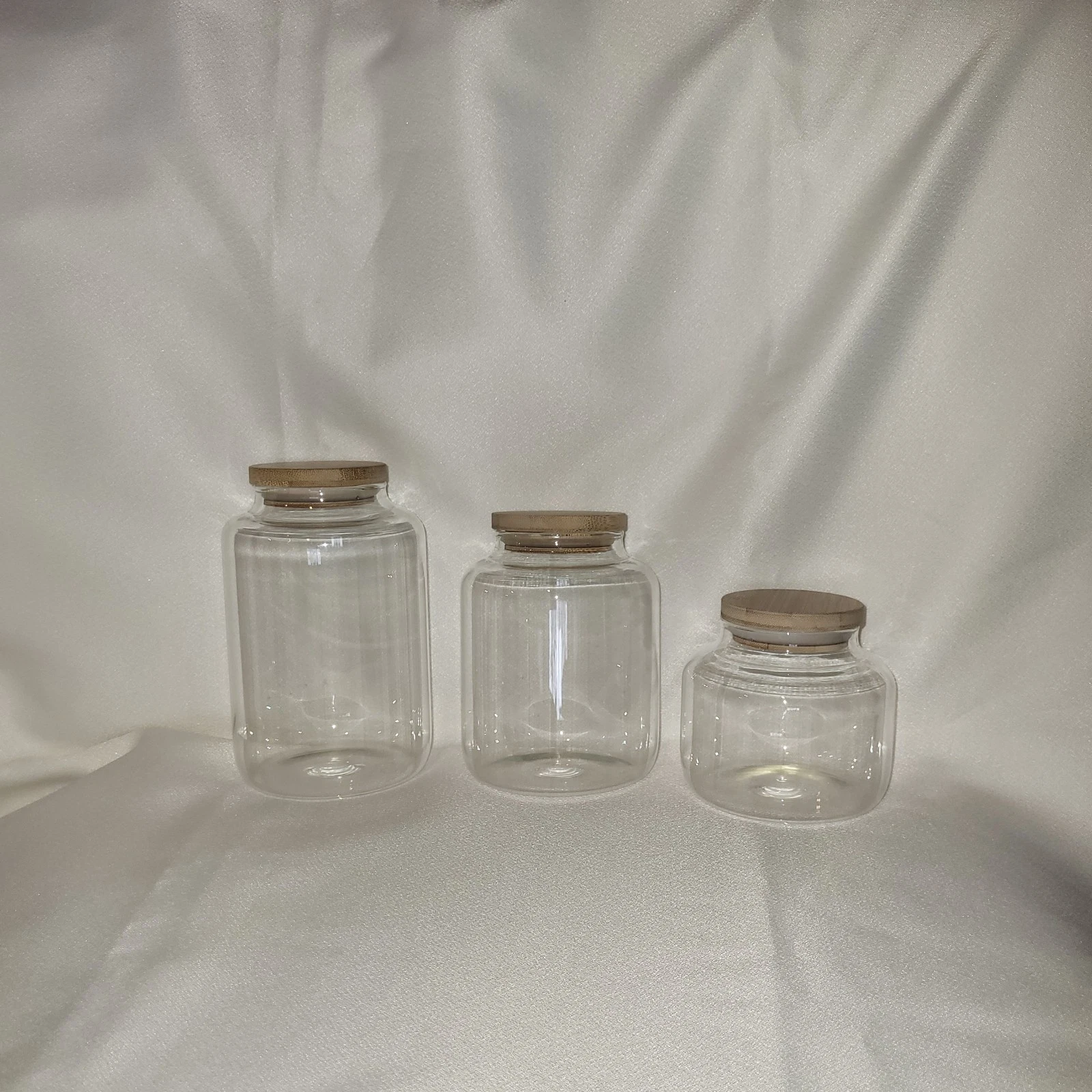 Set Of 12 Glass Storage Jars with Lids