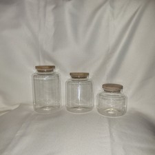 Set Of 12 Glass Storage Jars with Lids