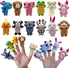 12 PCS Finger Puppets Set Mini Stuffed Animals Finger Puppet for Storytelling Pl